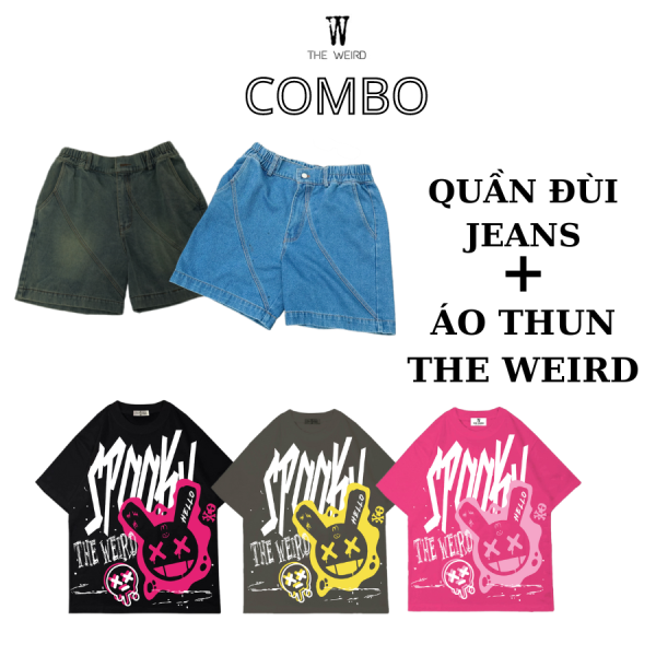 COMBO QUẦN JEANS QDTK014 + ÁO THUN ATK1059 THE WEIRD