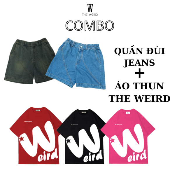 COMBO QUẦN JEANS QDTK014 + ÁO THUN ATK1098 THE WEIRD