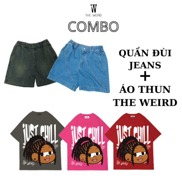 COMBO QUẦN JEANS QDTK014 + ÁO THUN ATK1102 THE WEIRD