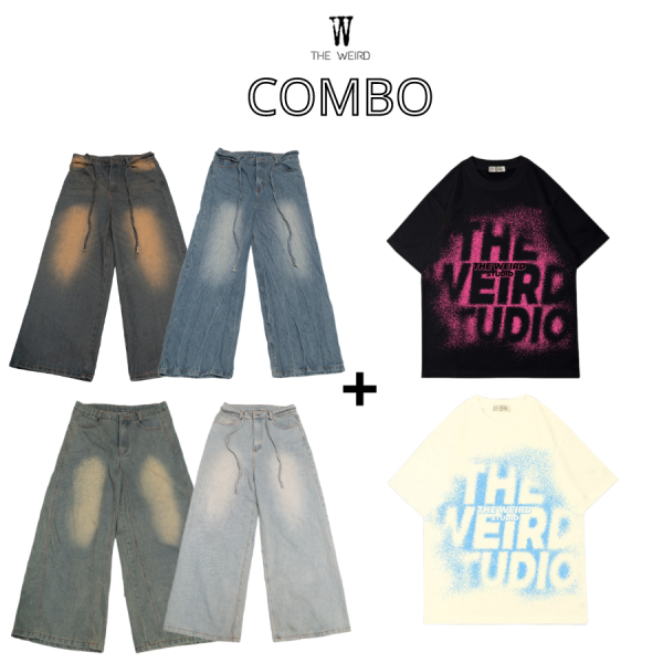 COMBO QUẦN JEANS QDTK029 + ÁO THUN ATK803 THE WEIRD